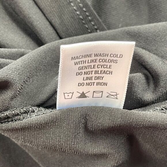 Chaus Dress Womens Large Black Jersey Knit Sequin Flutter Sleeve Surplice Neck - Picture 12 of 14